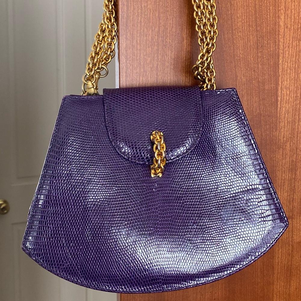 Paloma Picasso Crocodile Shoulder Bag- Excellent Rare Vintage